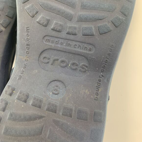 Crocs Shayna Mary Jane Slingback Navy Blue Round Toe Comfort Clog Slip Womens 8 - Picture 15 of 15